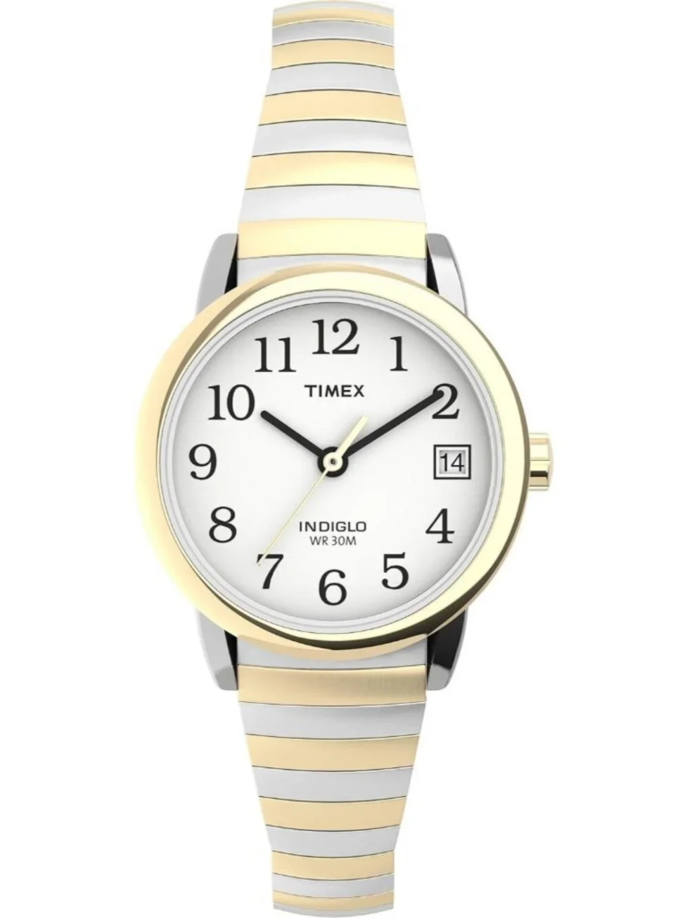 Women's Silver Gold Analog Quartz Easy Reader Adjustable Luminous Classic Watch